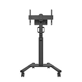 Mobiler Monitorständer Neomounts by Newstar FL50S-825BL1 MOVE Up, für 1 Display bis 75'/70 kg, höhenverstellbar, Kabelkanal, Hardwarefach, schwarz