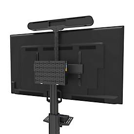 Mobiler Monitorständer Neomounts by Newstar FL50S-825BL1 MOVE Up, für 1 Display bis 75'/70 kg, höhenverstellbar, Kabelkanal, Hardwarefach, schwarz