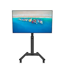 Mobiler Monitorständer Neomounts by Newstar FL50S-825BL1 MOVE Up, für 1 Display bis 75'/70 kg, höhenverstellbar, Kabelkanal, Hardwarefach, schwarz