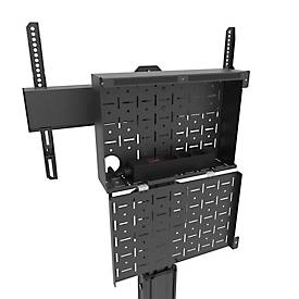 Mobiler Monitorständer Neomounts by Newstar FL50S-825BL1 MOVE Up, für 1 Display bis 75'/70 kg, höhenverstellbar, Kabelkanal, Hardwarefach, schwarz