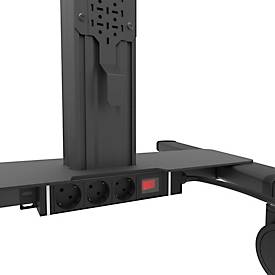Mobiler Monitorständer Neomounts by Newstar FL50S-825BL1 MOVE Up, für 1 Display bis 75'/70 kg, höhenverstellbar, Kabelkanal, Hardwarefach, schwarz