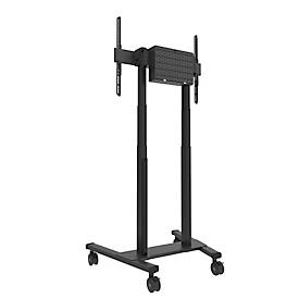 Mobiler Monitorständer Neomounts by Newstar FL55-875BL1 MOVE Lift, für 1 Display bis 100"/110 kg, höhenverstellbar, Kabelkanal, Hardwarefach, schwarz