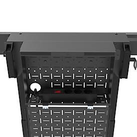 Mobiler Monitorständer Neomounts by Newstar FL55-875BL1 MOVE Lift, für 1 Display bis 100"/110 kg, höhenverstellbar, Kabelkanal, Hardwarefach, schwarz