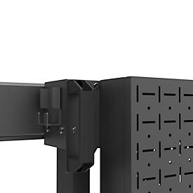 Mobiler Monitorständer Neomounts by Newstar FL55-875BL1 MOVE Lift, für 1 Display bis 100"/110 kg, höhenverstellbar, Kabelkanal, Hardwarefach, schwarz