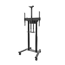 Mobiler Monitorständer Neomounts by Newstar FL55-875BL1 MOVE Lift, für 1 Display bis 100"/110 kg, höhenverstellbar, Kabelkanal, Hardwarefach, schwarz