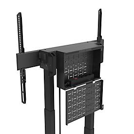 Mobiler Monitorständer Neomounts by Newstar FL55-875BL1 MOVE Lift, für 1 Display bis 100"/110 kg, höhenverstellbar, Kabelkanal, Hardwarefach, schwarz