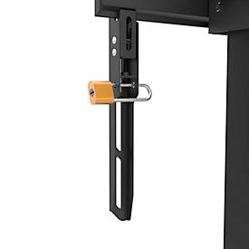 Mobiler Monitorständer Neomounts by Newstar FL55-875BL1 MOVE Lift, für 1 Display bis 100"/110 kg, höhenverstellbar, Kabelkanal, Hardwarefach, schwarz