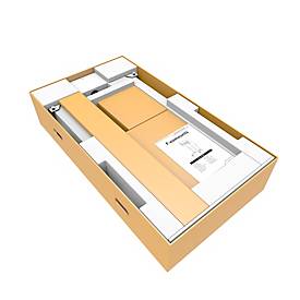 Mobiler Monitorständer Neomounts by Newstar FL55-875WH1 MOVE Lift, für 1 Display bis 100'/110 kg, höhenverstellbar, Kabelkanal, Hardwarefach, weiß
