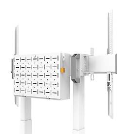 Mobiler Monitorständer Neomounts by Newstar FL55-875WH1 MOVE Lift, für 1 Display bis 100'/110 kg, höhenverstellbar, Kabelkanal, Hardwarefach, weiß