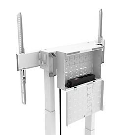 Mobiler Monitorständer Neomounts by Newstar FL55-875WH1 MOVE Lift, für 1 Display bis 100'/110 kg, höhenverstellbar, Kabelkanal, Hardwarefach, weiß