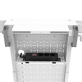 Mobiler Monitorständer Neomounts by Newstar FL55-875WH1 MOVE Lift, für 1 Display bis 100'/110 kg, höhenverstellbar, Kabelkanal, Hardwarefach, weiß