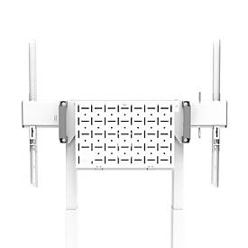 Mobiler Monitorständer Neomounts by Newstar FL55-875WH1 MOVE Lift, für 1 Display bis 100'/110 kg, höhenverstellbar, Kabelkanal, Hardwarefach, weiß