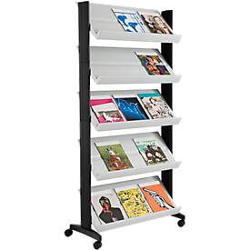 Mobiler Prospektständer UNO, grau