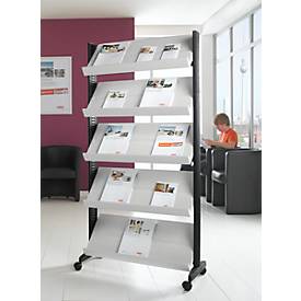 Mobiler Prospektständer UNO, grau