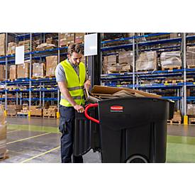 Mobiler Sammelbehälter Rubbermaid Mega BRUTE®, 454 l, B 698 mm, schwarz
