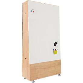 Mobiler Ständer für Whiteboards Rocada Natural mit B 1000 x H 1500 mm, B 1000 x T 450 x H 1950 mm, Holz, braun