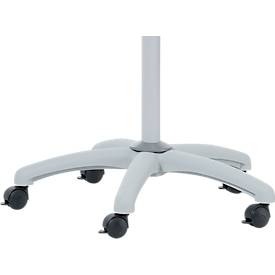 Mobiles Flipchart Franken X-tra!Line, höhenverstellbar, Schnellwechselhalterung, Ablageschale, magnethaftende Tafel mit B 680 x H 1050 mm, 5 Laufrollen