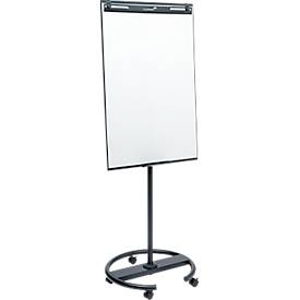 Mobiles Flipchart Legamaster Sketch Easy, magnetische Tafel, Rundfuß, inkl. Abschlageschale, B 680 x H 1050 mm, schwarz-weiß