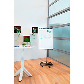 Mobiles Flipchart Legamaster Sketch Easy, magnetische Tafel, Rundfuß, inkl. Abschlageschale, B 680 x H 1050 mm, schwarz-weiß