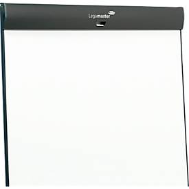 Mobiles Flipchart Legamaster Sketch Pro, magnetische Tafel, höhenverstellbar, 2 Seitenarme, Rundfuß, inkl. Starterset, B 680 x H 1050 mm, schwarz-weiß