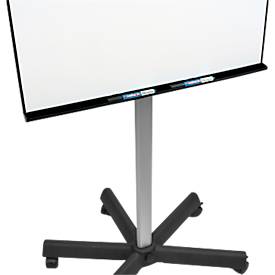 Mobiles Flipchart Legamaster Sketch Pro, magnetische Tafel, höhenverstellbar, 2 Seitenarme, Sternfuß, inkl. Starterset, B 680 x H 1050 mm, schwarz-weiß