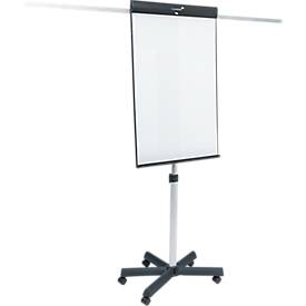 Mobiles Flipchart Legamaster Sketch Pro, magnetische Tafel, höhenverstellbar, 2 Seitenarme, Sternfuß, inkl. Starterset, B 680 x H 1050 mm, schwarz-weiß