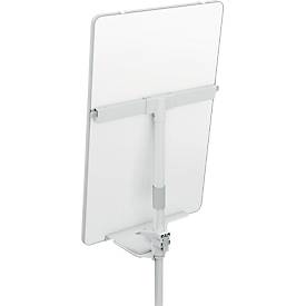 Mobiles Flipchart Nobo Move & Meet, abnehmbares Whiteboard, magnetisch, B 714 x T 1200 x H 453 mm, Stahl, weiß