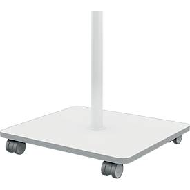Mobiles Flipchart Nobo Move & Meet, abnehmbares Whiteboard, magnetisch, B 714 x T 1200 x H 453 mm, Stahl, weiß