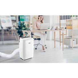 Mobiles Klimagerät FRESCO 140, 2-in-1, bis 4 kW Kühlleistung, max. 400 m³/h, bis 55 m², Entfeuchtung bis 36 l/Tag, WiFi, Timerfunktion, weiß