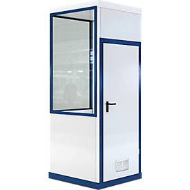 Mobiles Raumsystem WSM, L 1045 x B 1045 mm, für Innen, mit oder ohne Fußboden, grauweiß RAL 9002/enzianblau RAL 5010