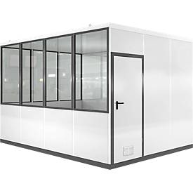Image of Mobiles Raumsystem WSM, L 4090 x B 3045 mm, für Innen, ohne Fußboden, grauweiß RAL 9002/anthr.grau RAL 7016