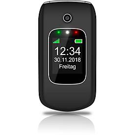 Mobiltelefon beafon SL640, 2 TFT-Farbdisplays 2,8″/1,77″, gummiert, schwarz-silber