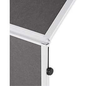 Moderationswand Legamaster ECONOMY, Filz - klappbar, grau