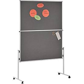 Moderationswand Legamaster ECONOMY, Filz - klappbar, grau
