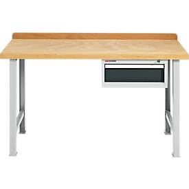 Modul-Werkbank, mit Schublade aus Arbeitsplatte und 2 Fußgestellen, in div. Varianten