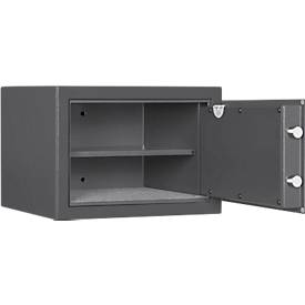 Möbeltresor Format Atlanta, 23 l, Türanschlag rechts, Doppelbartschloss, 2 Schlüssel, B 420 x T 380 x H 300 mm, graphitgrau