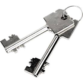 Möbeltresor Format Atlanta, 23 l, Türanschlag rechts, Doppelbartschloss, 2 Schlüssel, B 420 x T 380 x H 300 mm, lichtgrau RAL 7035