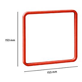 moedel Abdeckrahmen für Türschild MAXI, zum Aufklipsen, B 153 x H 153 mm, rot, 3 Stück