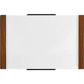 Moedel Leit- und Orientierungssysteme moedel deurlabel LMH, DIN A6, hout en aluminium frame, individueel labelbaar, polyester afdekking, zelfklevende montage, B 160 x H 103 mm, notenhout