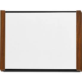 Moedel Leit- und Orientierungssysteme moedel deurlabel LMH, DIN A6, individueel beschrijfbaar, polyester hoes, zelfklevende montage, B 159,5 x H 105,5 mm, aluminium, zwart/walnoot
