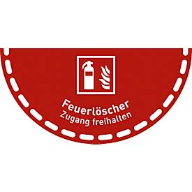 moedel Panneau de signalisation "Extincteur Accès libre", pour les sols, antidérapant, autocollant, L 450 x l 900 mm, feuille PVC, rouge-blanc