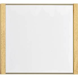 moedel Türschild LMH, Aluminium- und Holzrahmen, Holzart wählbar, Polyester-Abdeckung, Klebemontage, B 159,5 x H 150,5 mm, bronze/Ahorn