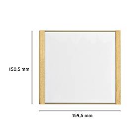 moedel Türschild LMH, Aluminium- und Holzrahmen, Holzart wählbar, Polyester-Abdeckung, Klebemontage, B 159,5 x H 150,5 mm, bronze/Ahorn