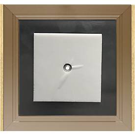 moedel Türschild LMH, Aluminium- und Holzrahmen, Holzart wählbar, Polyester-Abdeckung, Klebemontage, B 159,5 x H 150,5 mm, bronze/Eiche