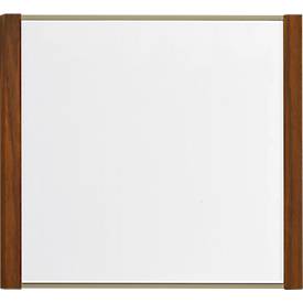 moedel Türschild LMH, Aluminium- und Holzrahmen, Holzart wählbar, Polyester-Abdeckung, Klebemontage, B 159,5 x H 150,5 mm, bronze/Nussbaum