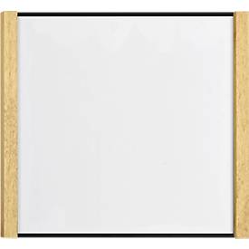 moedel Türschild LMH, Aluminium- und Holzrahmen, Holzart wählbar, Polyester-Abdeckung, Klebemontage, B 159,5 x H 150,5 mm, schwarz/Ahorn