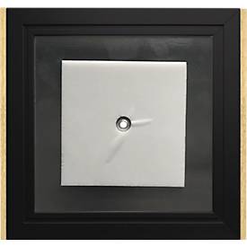 moedel Türschild LMH, Aluminium- und Holzrahmen, Holzart wählbar, Polyester-Abdeckung, Klebemontage, B 159,5 x H 150,5 mm, schwarz/Eiche