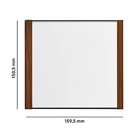 moedel Türschild LMH, Aluminium- und Holzrahmen, Holzart wählbar, Polyester-Abdeckung, Klebemontage, B 159,5 x H 150,5 mm, schwarz/Nussbaum