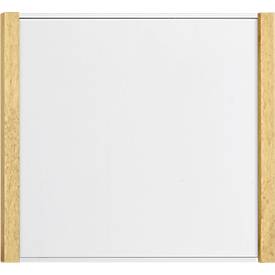 moedel Türschild LMH, Aluminium- und Holzrahmen, Holzart wählbar, Polyester-Abdeckung, Klebemontage, B 159,5 x H 150,5 mm, silber/Ahorn