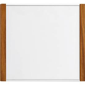 moedel Türschild LMH, Aluminium- und Holzrahmen, Holzart wählbar, Polyester-Abdeckung, Klebemontage, B 159,5 x H 150,5 mm, silber/Eiche
